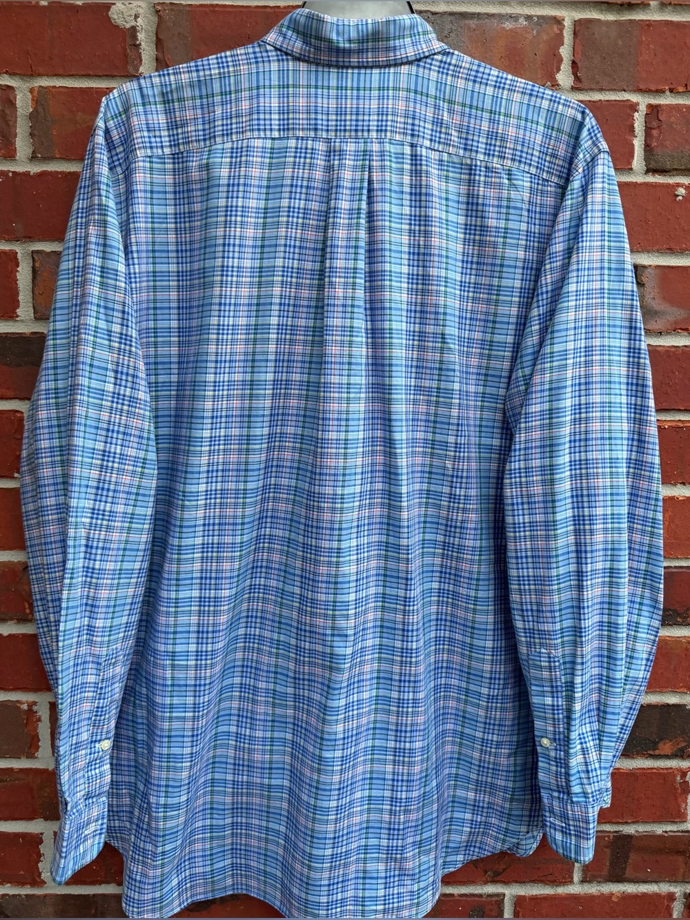 Polo Ralph Lauren Men’s XLT Light Blue Plaid Button-Down Long Sleeve Shirt P4 - Picture 2 of 7